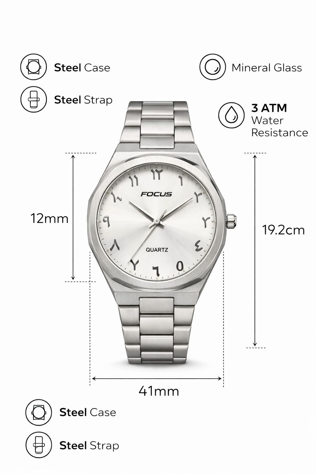 Arabic Numbers Watch